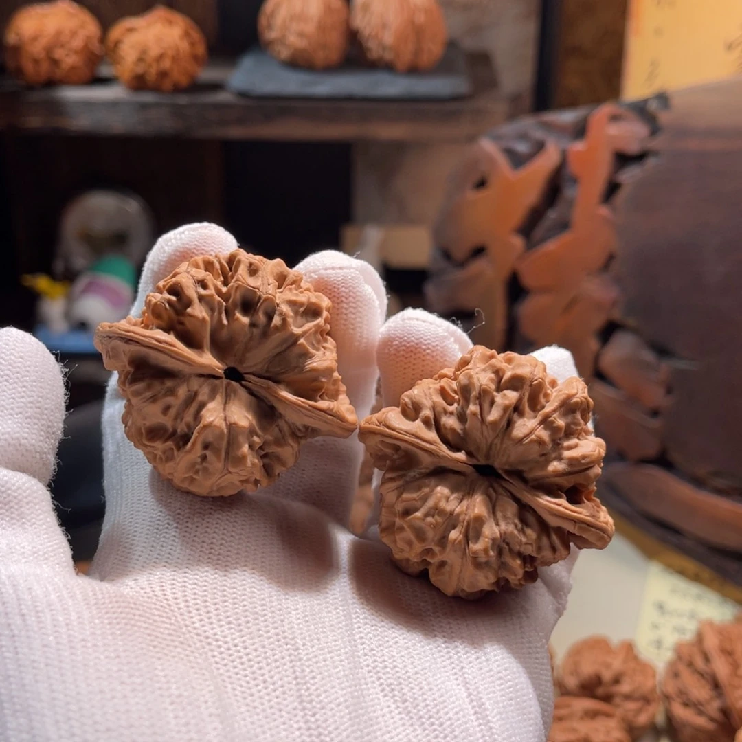 把件文玩核桃45大饼帽全品有磕碰