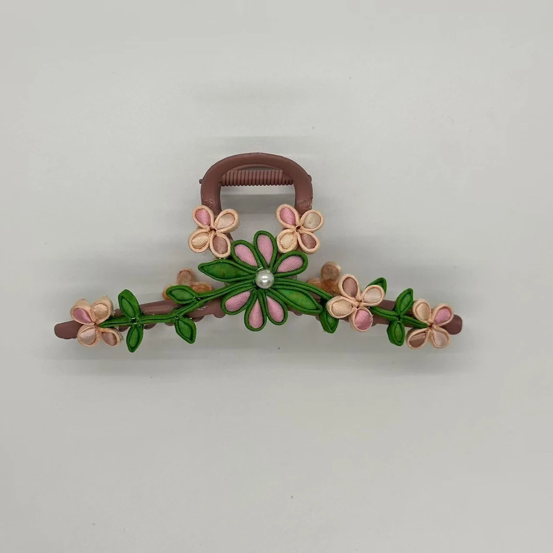 花朵盘扣发夹B114新中式唐装手工旗袍饰品