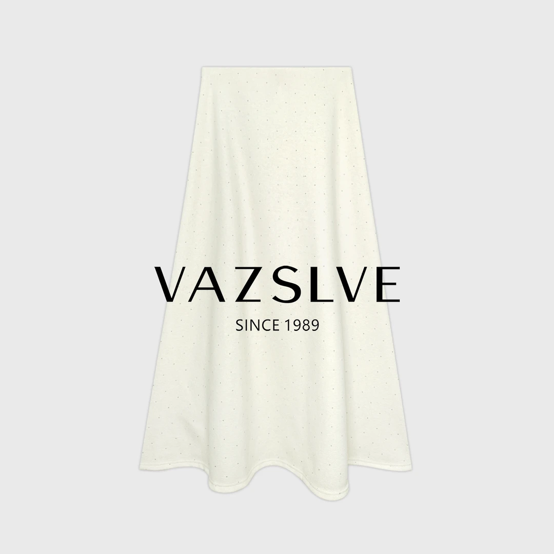 【VAZSLVE/全新奢品】捡漏显瘦烫钻满天星甜美高腰百搭半身裙Q2256