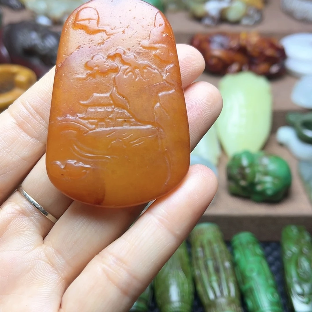 白玉菩提吊坠5。。