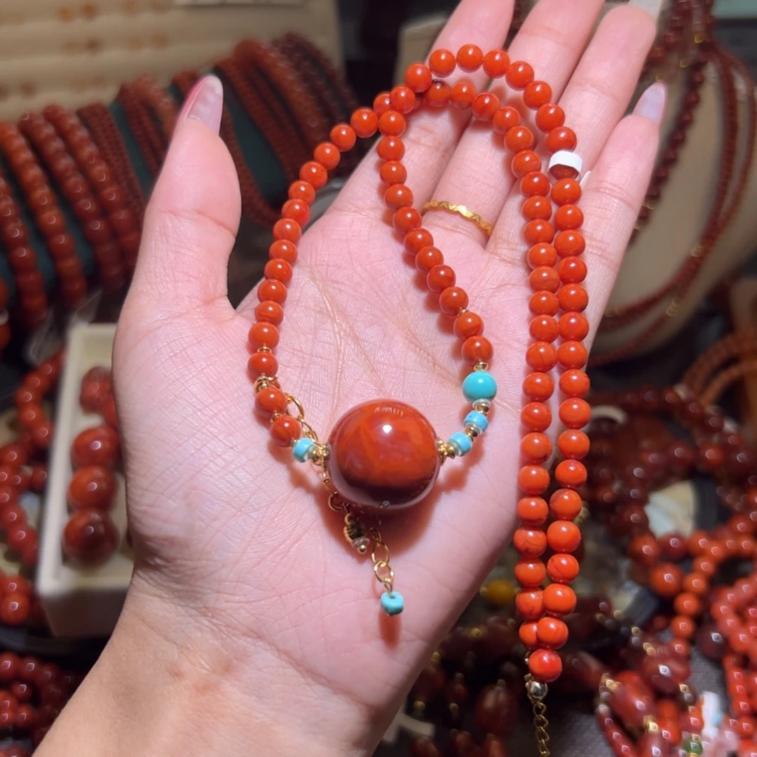 南红玛瑙未镶嵌手链5mm