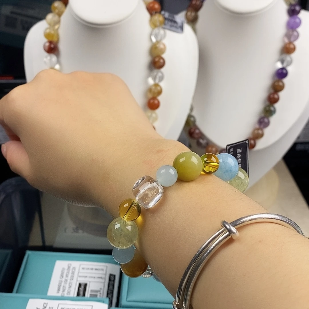 银S925镶嵌水晶手链