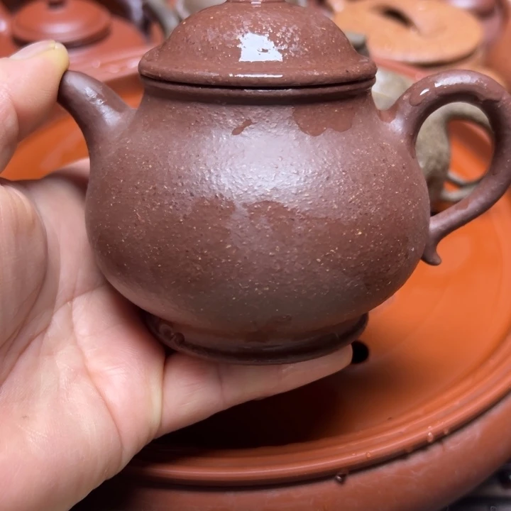 紫砂茶壶宜兴原矿紫降坡