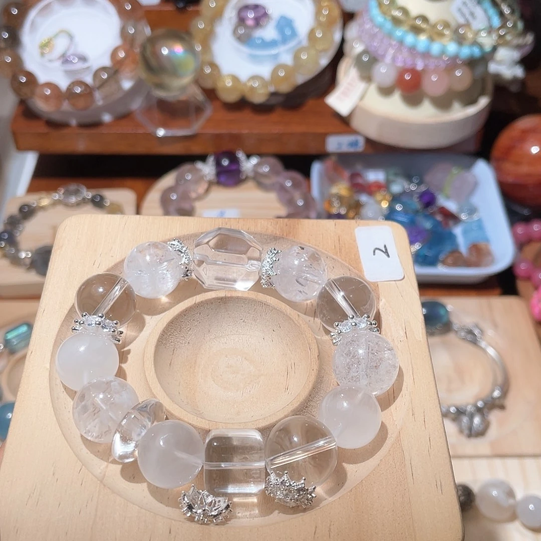 水晶手链未镶嵌水***畏白水白幽灵