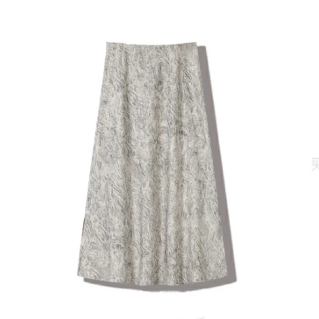 【月下客】设计师系列复古百搭撞色扎染高腰裙XI-8006