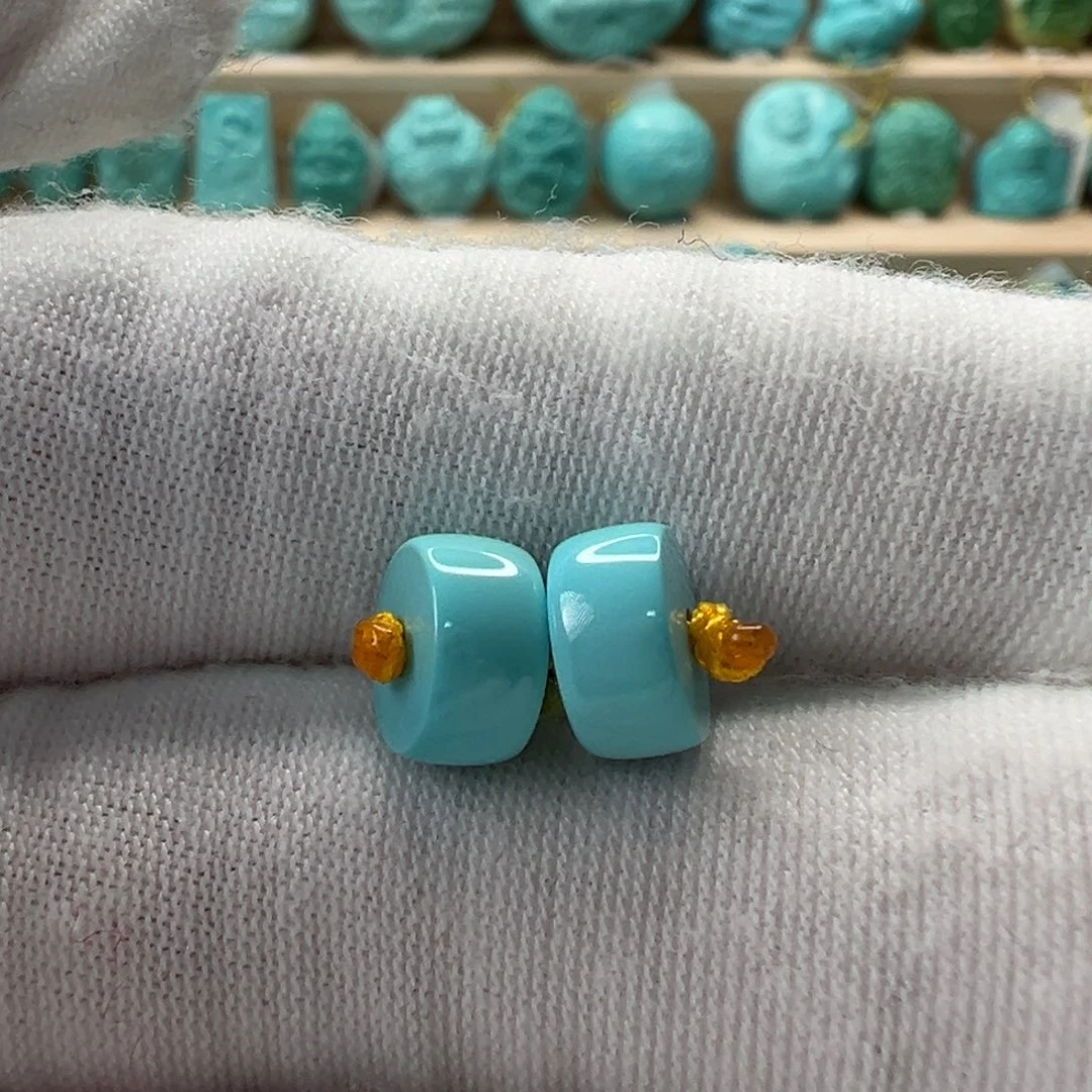 未镶嵌绿松石直切珠8x4.2mm