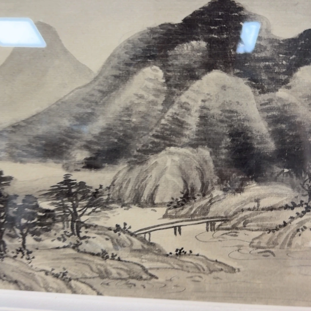 国画纯手绘山水花鸟作品不带框