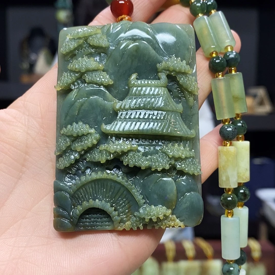 岫玉挂件吊坠未镶嵌