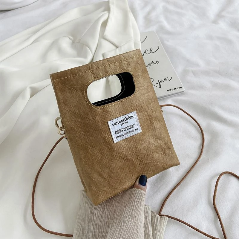 ins法国小众设计纸袋包2024新款潮时尚百搭休闲网红单肩斜挎包