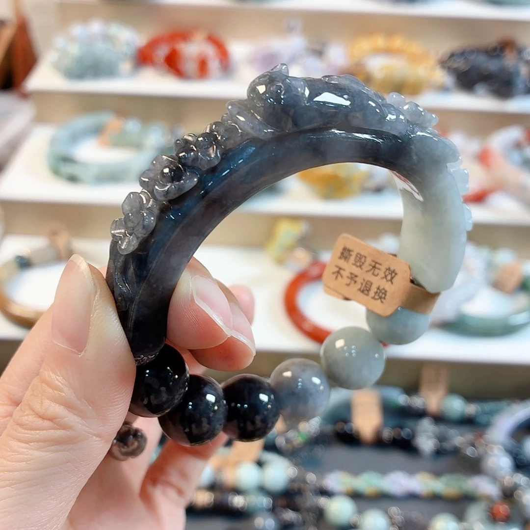 玲***子翡翠未镶嵌手链手串