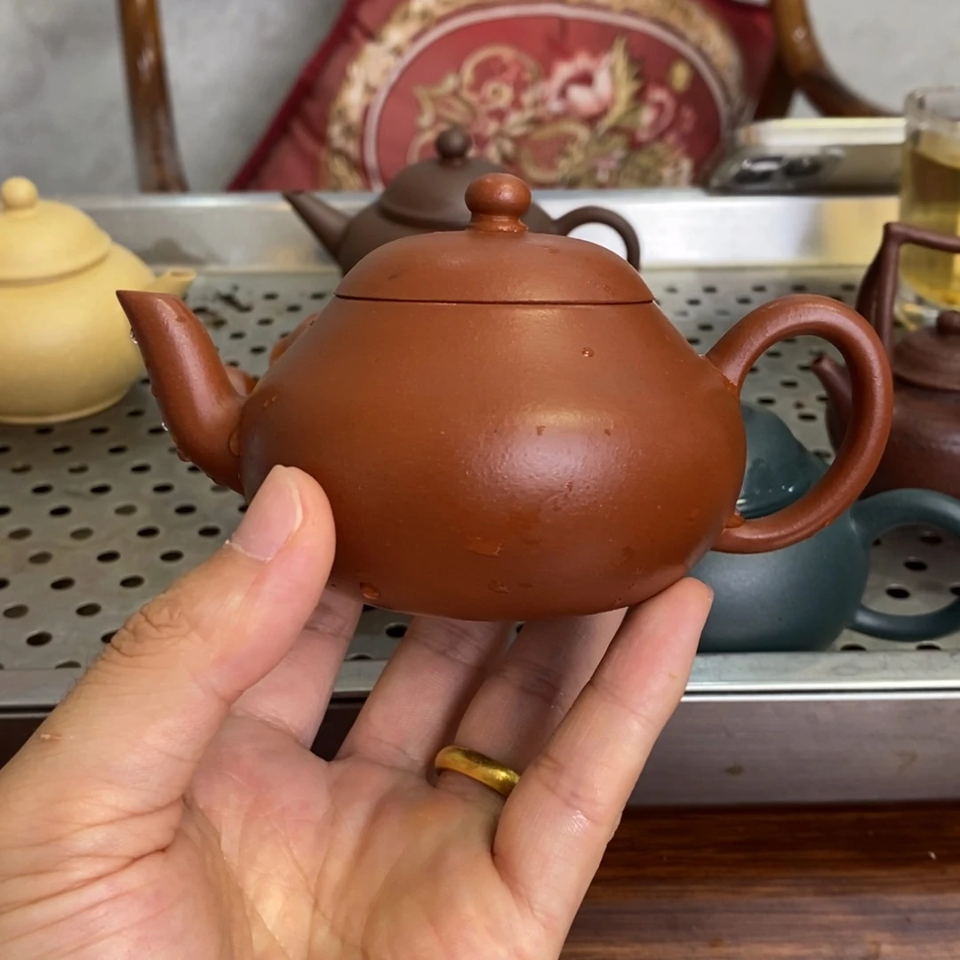 茶壶紫砂飘*朱泥大满梨130毫升