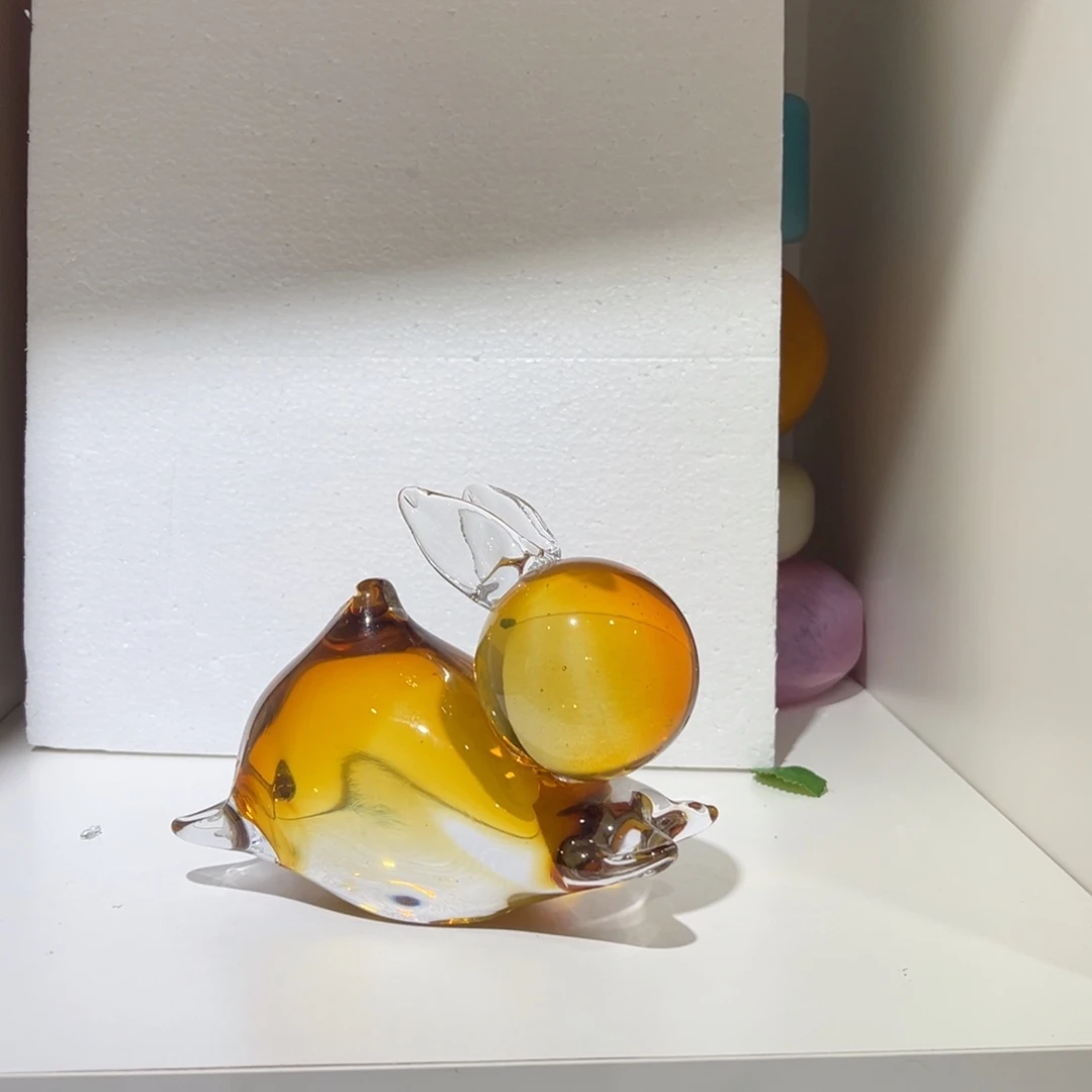 琉璃纯手工制作工艺品高13，长16