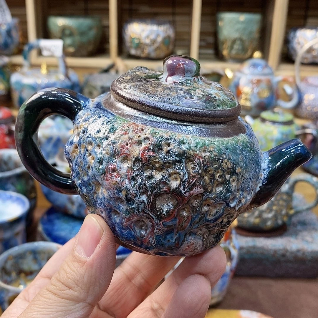 粗陶志野柴烧茶器