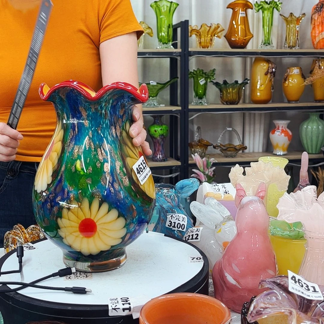 4615 家悦美居琉璃花瓶摆件