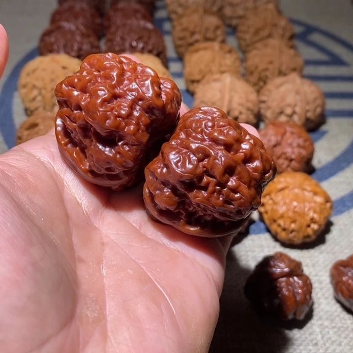 没***羊文玩核桃把件核桃