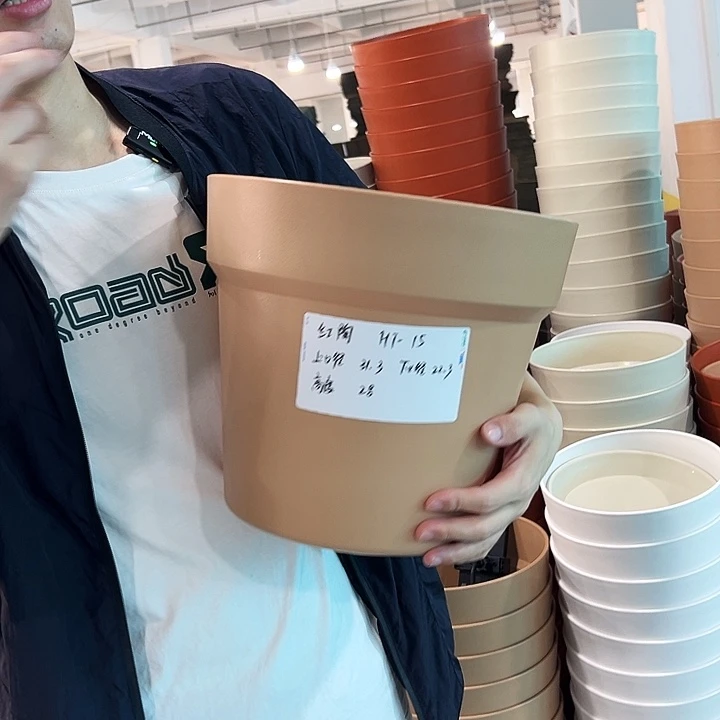 正品红陶口31高28卡其色无托3只