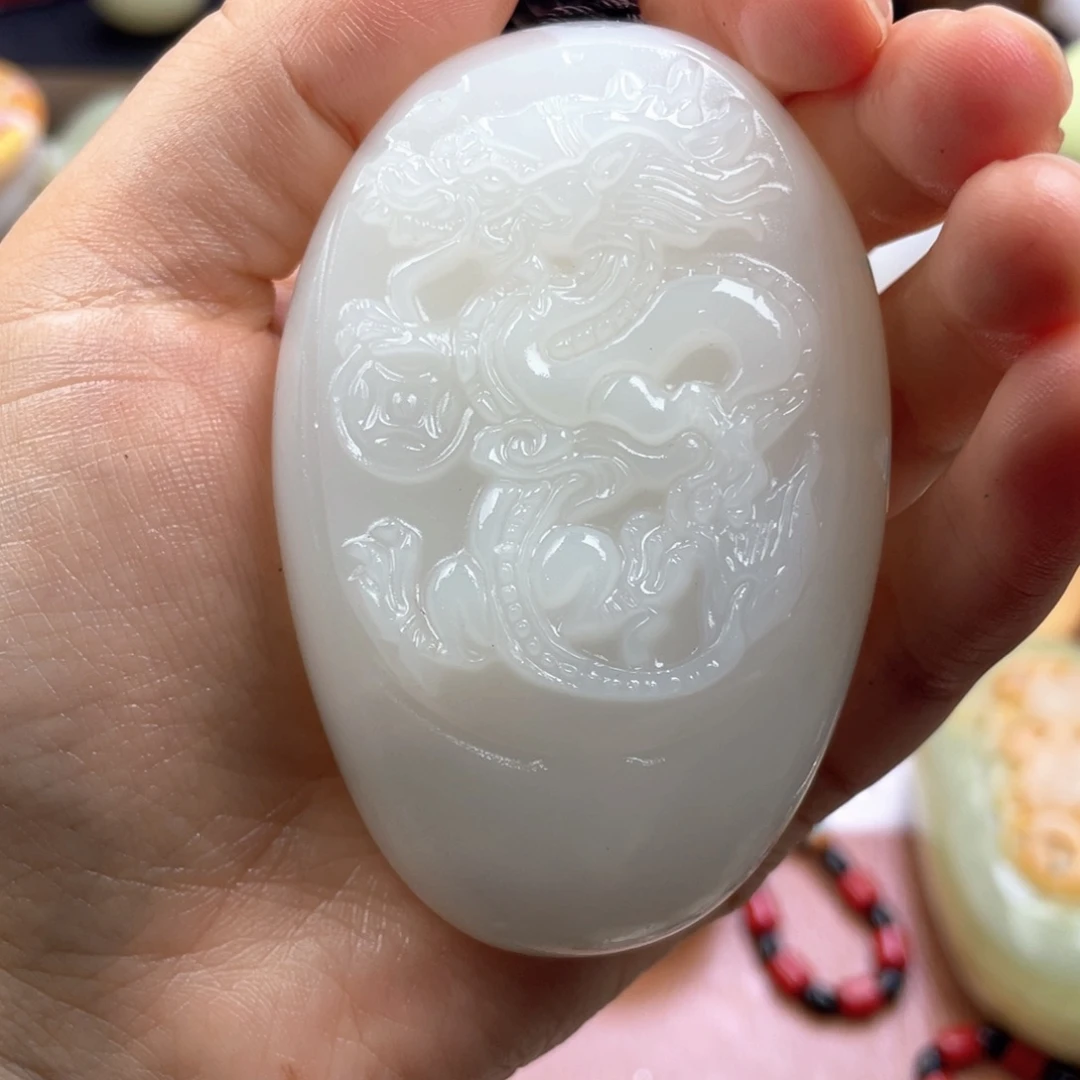 白***香石材天然古青石手把件