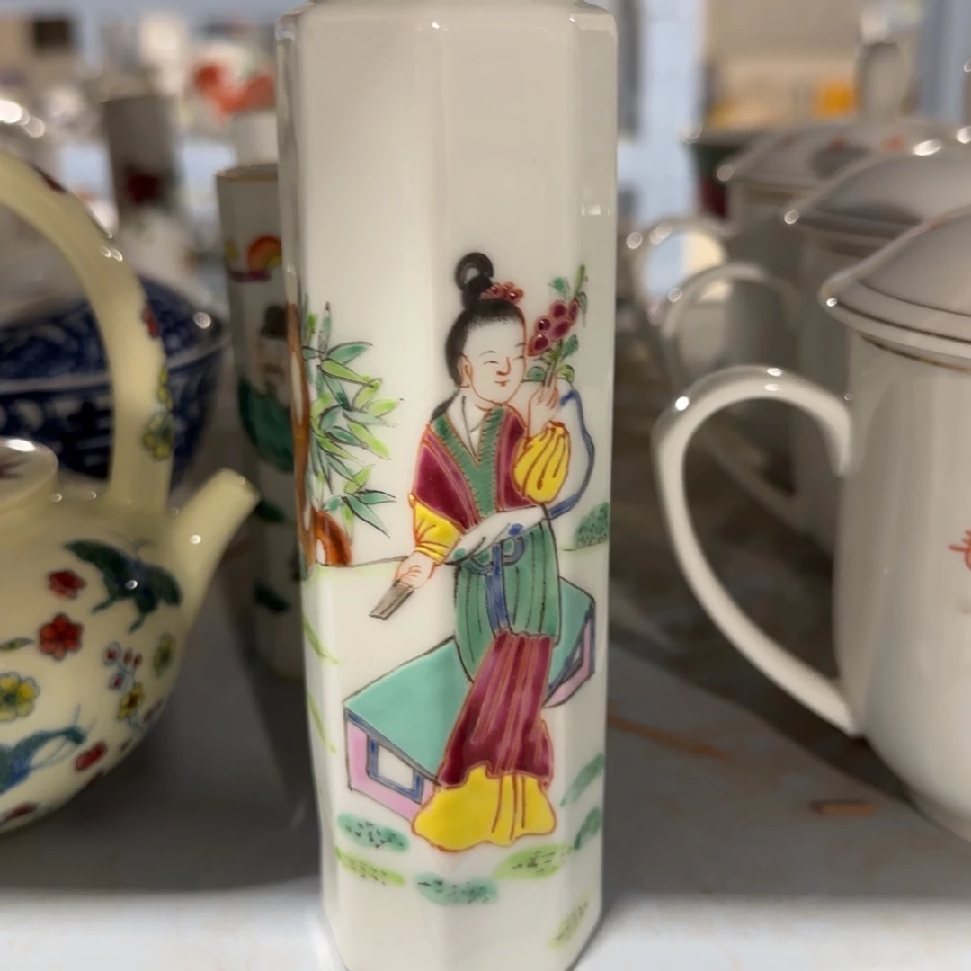 手绘瓷器，全部处理