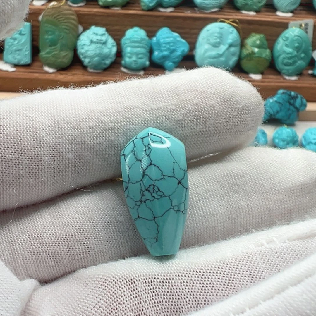 绿松石未镶嵌三通 11.5mm