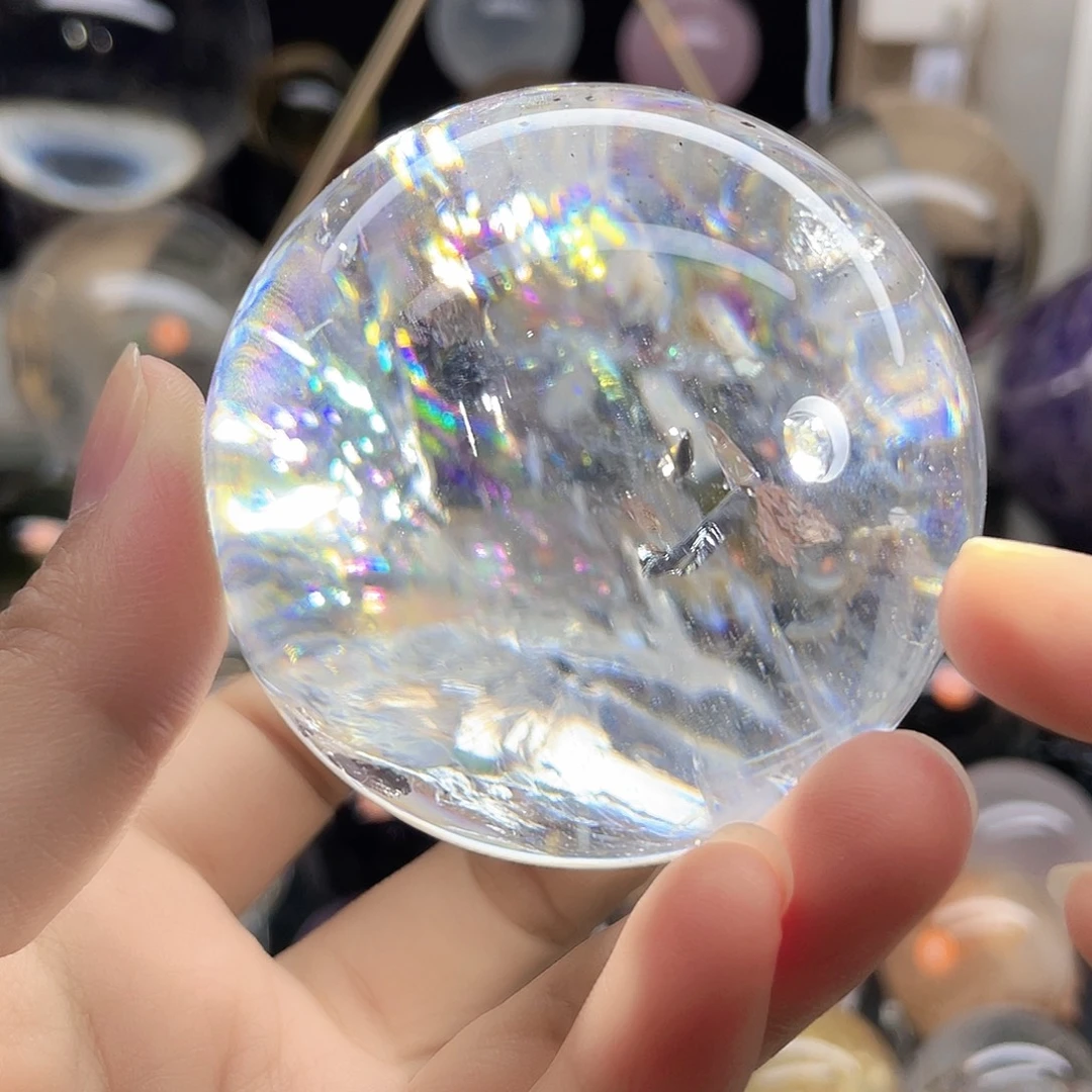 珠宝半成品水晶未镶嵌白水晶爆彩66