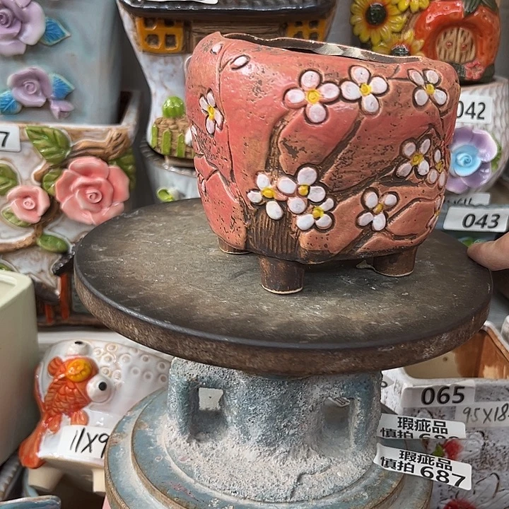 粗陶材质多肉花盆