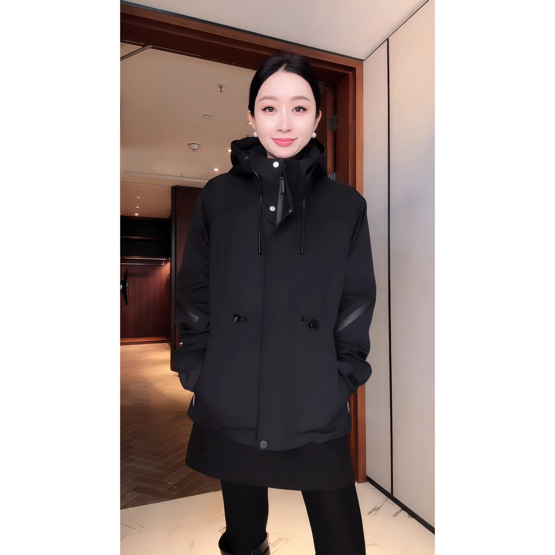 杨圣坤2025新品户外三防连帽拉链软壳冲锋衣外套TR2592508