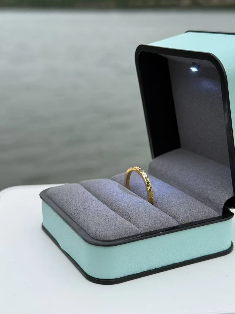 铜合金戒指 细碎冰冰戒指cnc镀金戒指简约时尚轻奢小众窄版