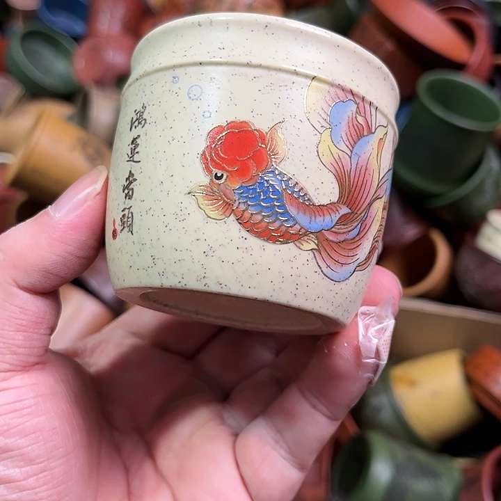 紫砂茶杯全手工紫砂主人杯