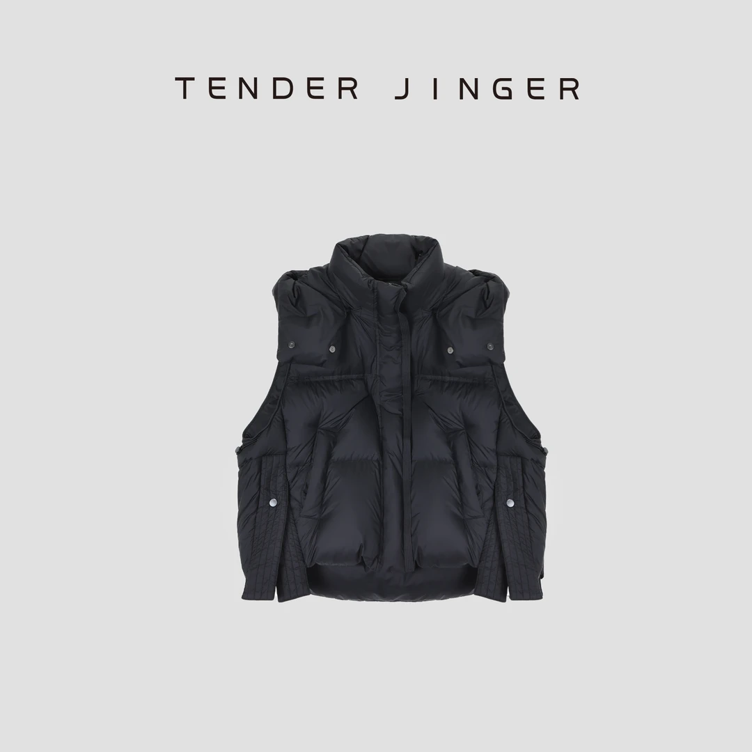 Tender Jinger｜ 线下专供 连帽鹅绒服马甲背心T54XSX50112