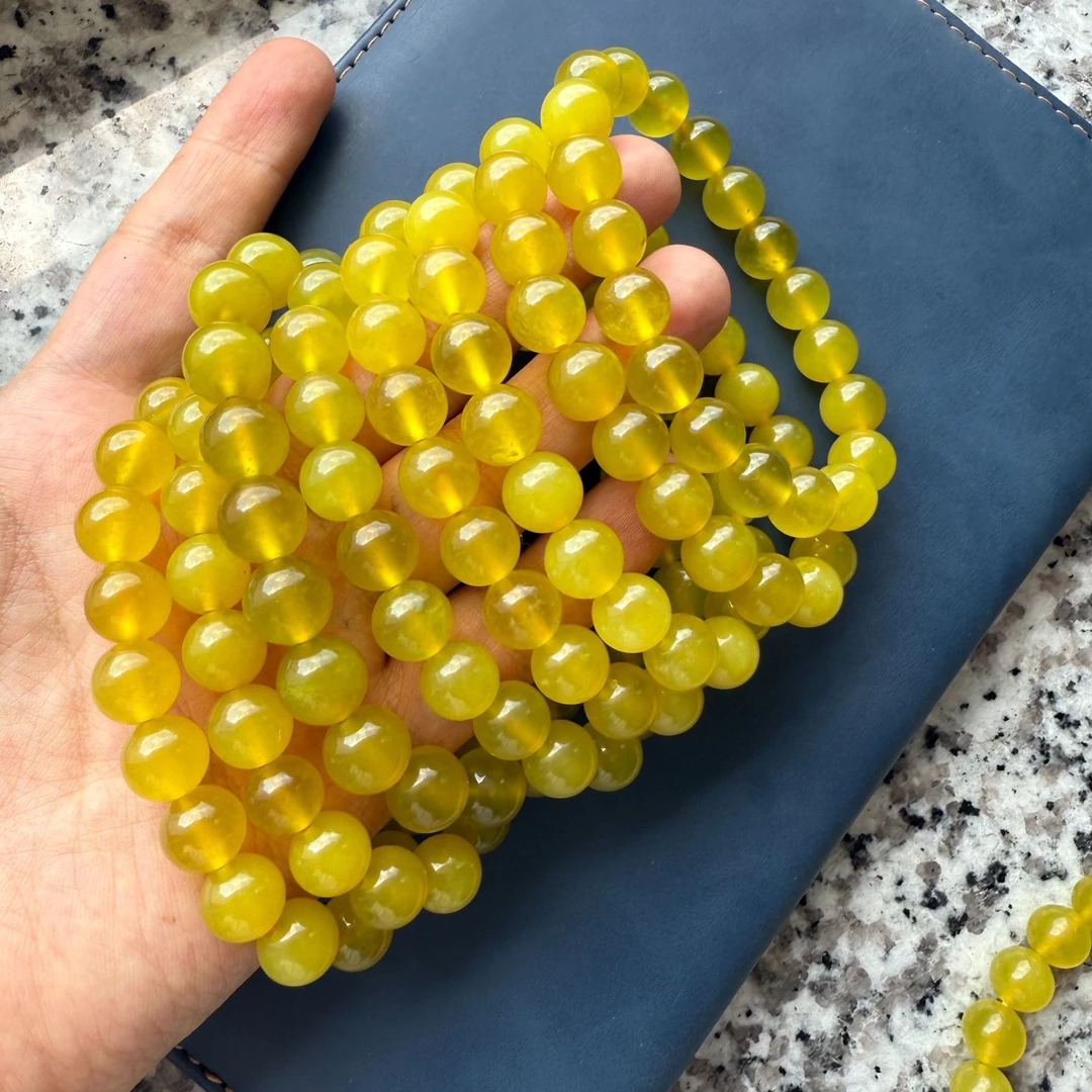 黄金玉手串单圈圆珠卡10MM黄金万两百搭多样性发货一件