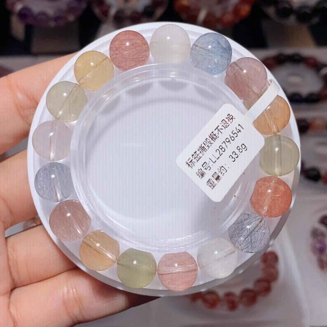 未镶嵌手链水晶彩兔毛手链11.2