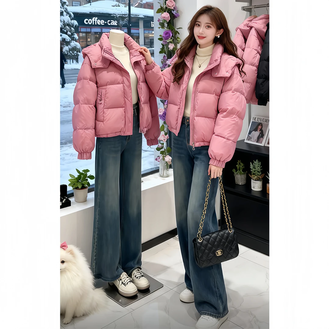 SHALLDOER【自由花雾】新年战袍气质棉服女冬季韩版潮流百搭厚外套