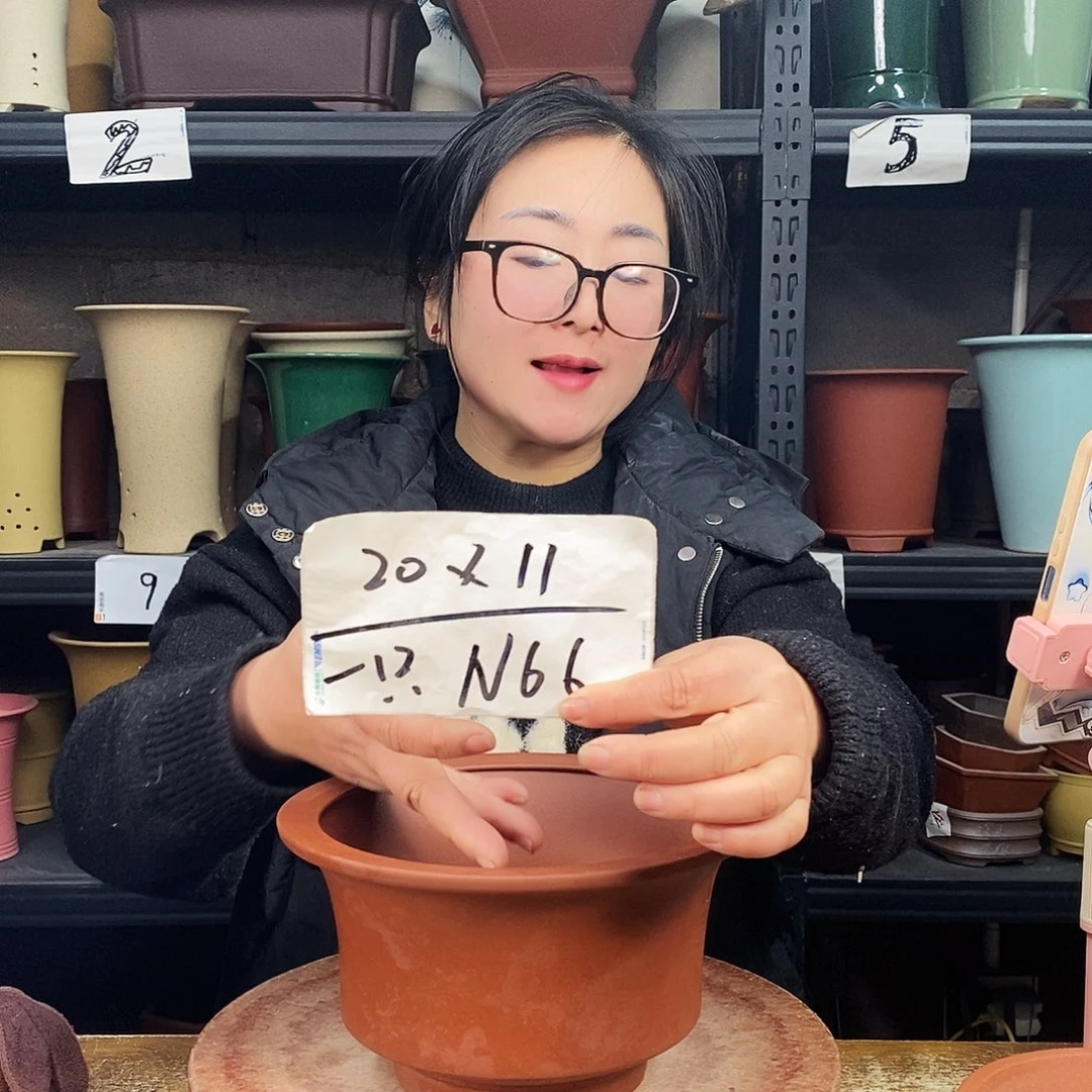 紫砂一只花盆货号N66