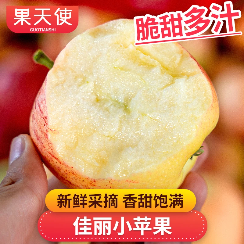 【果天使】佳丽小苹果4斤脆甜多汁新鲜应季水果苹果好吃