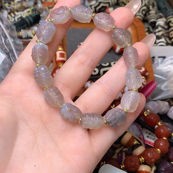 玛瑙/玉髓未镶嵌发一条