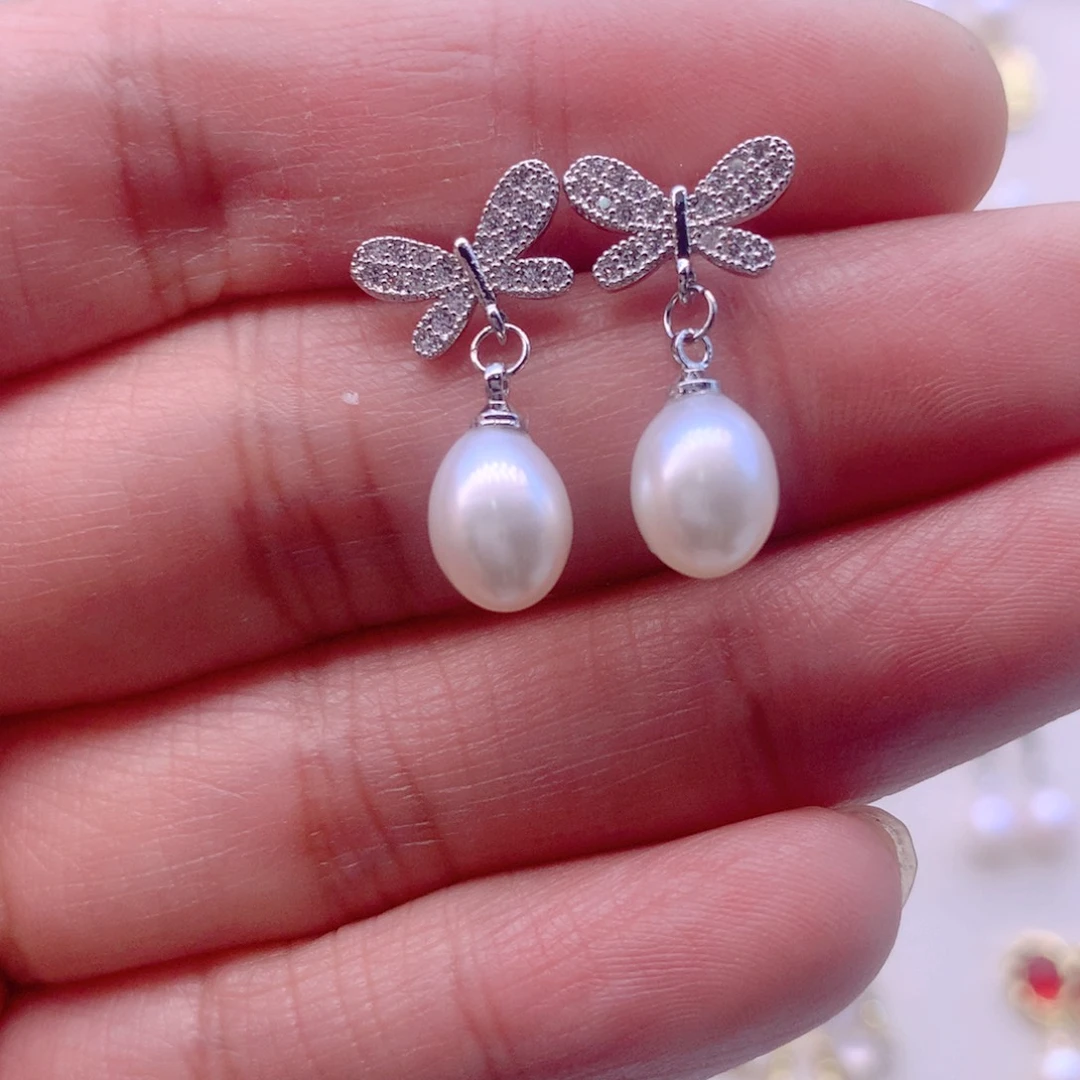 耳饰合金淡水珍珠