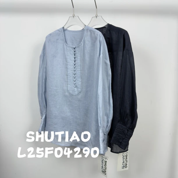 【SHUTIAO】2025夏季：新款小众设计款衬衫L25F04290