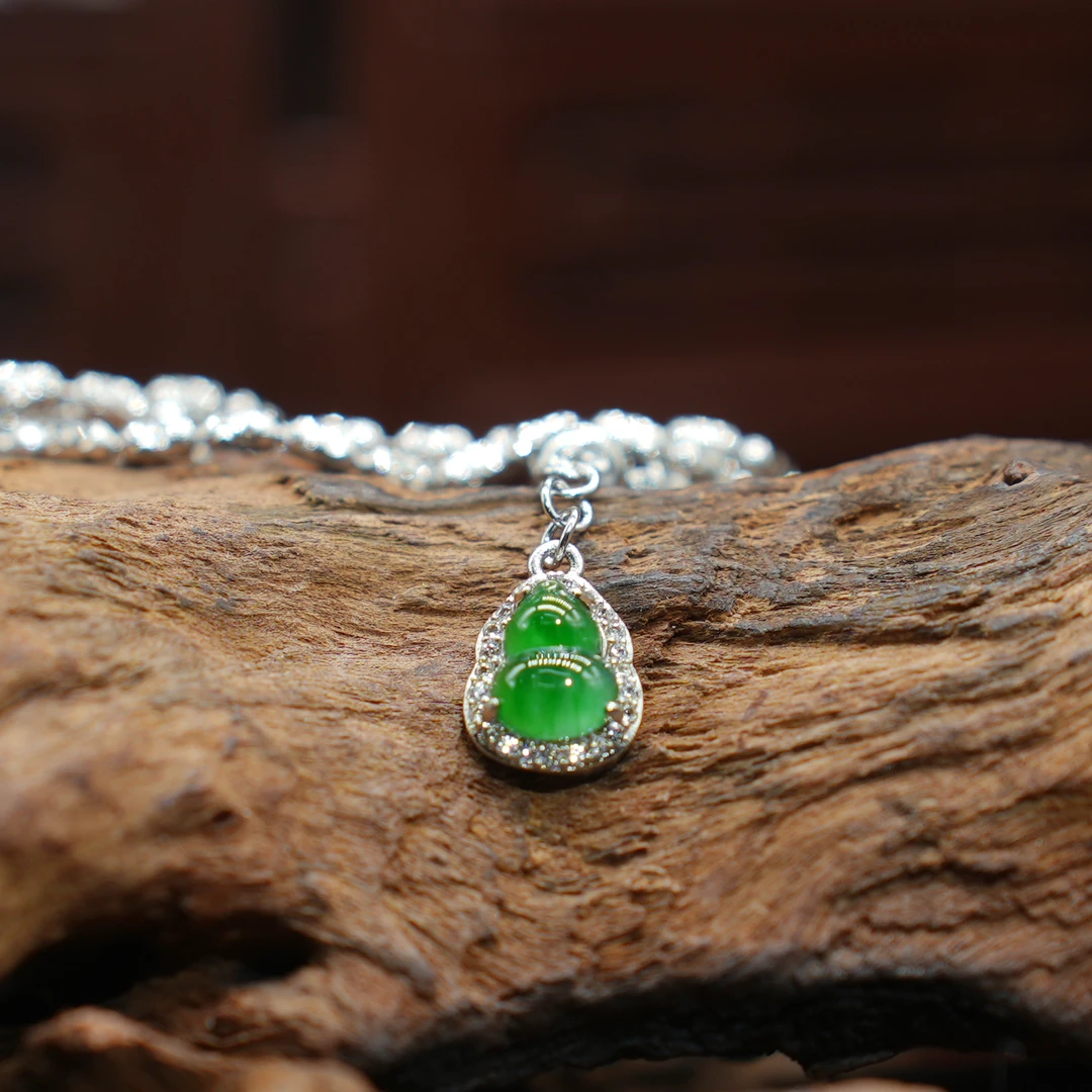 小爽甄选天然翡翠葫芦项链 ID：2901