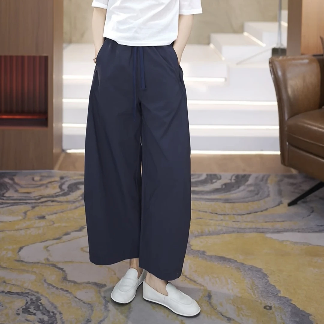 【渲渲推荐】6716夏季松紧腰显瘦舒适休闲抽绳裤