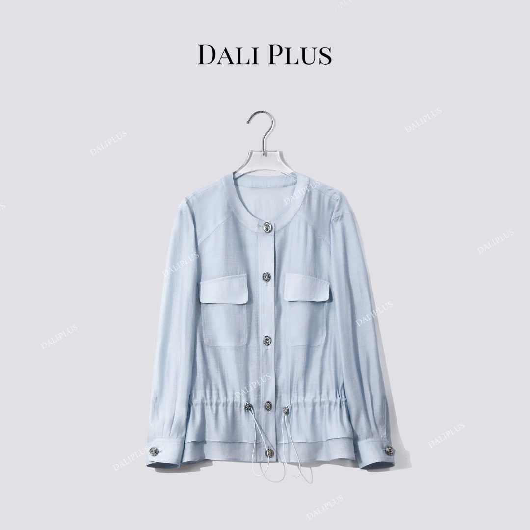 DALI PLUS"超轻零感防晒外套"天丝醋酸亚麻收腰外套-D5SS7070