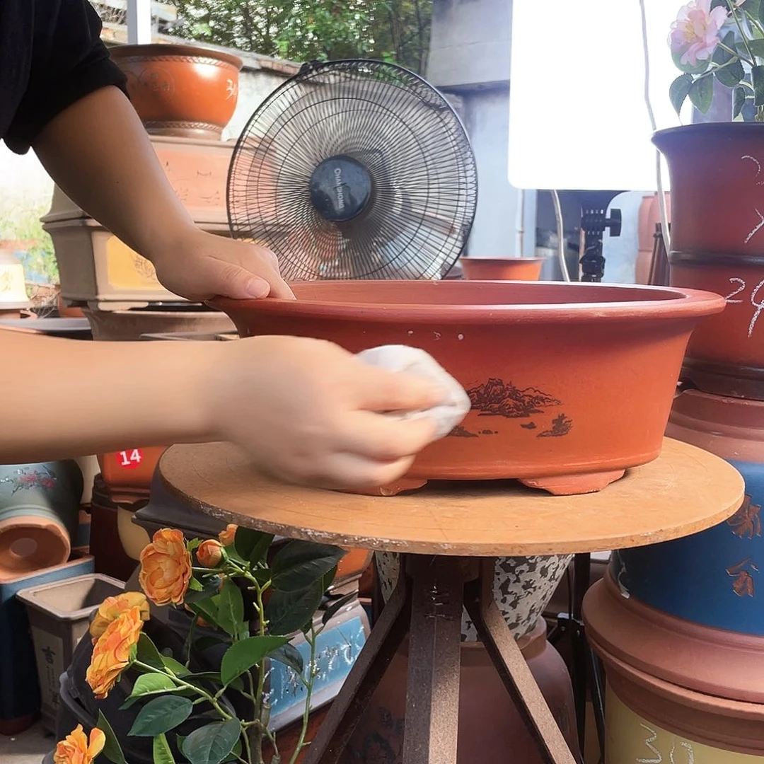 38红椭圆花盆紫砂花盆紫砂