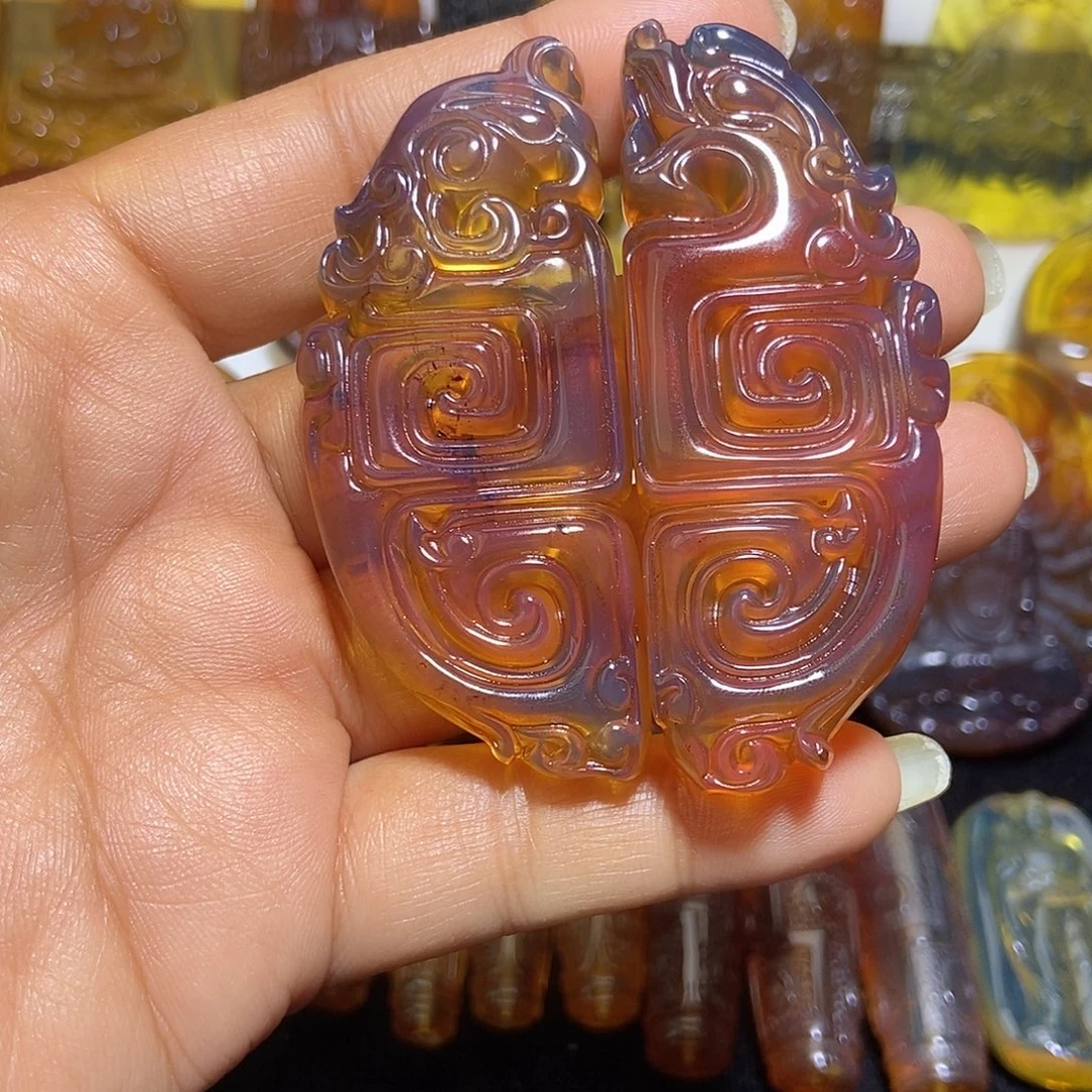 琥珀未镶嵌颈饰缅甸天然琥珀吊坠