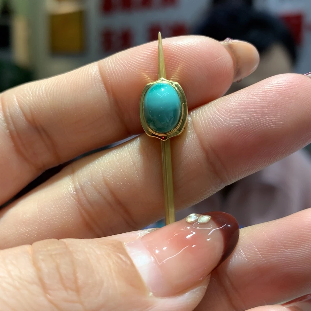 18K金镶嵌绿松石配饰