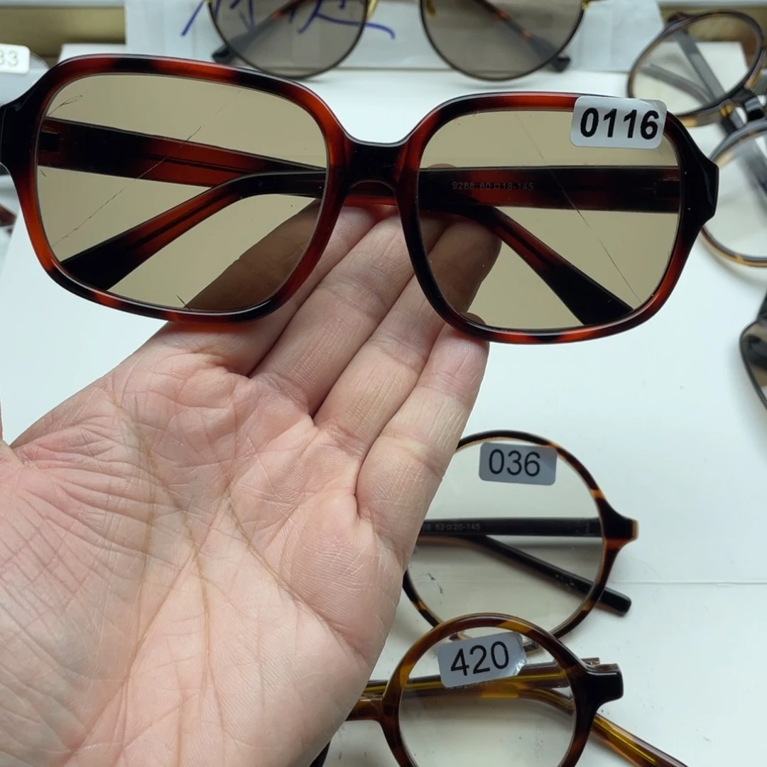 茶水晶全框眼镜 0116