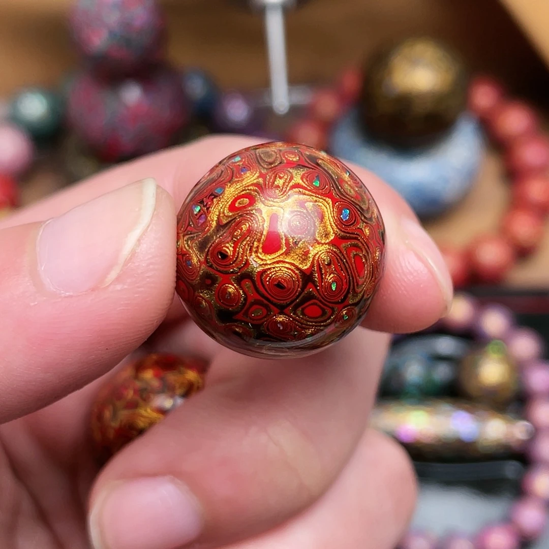 大漆手作工艺珠子18