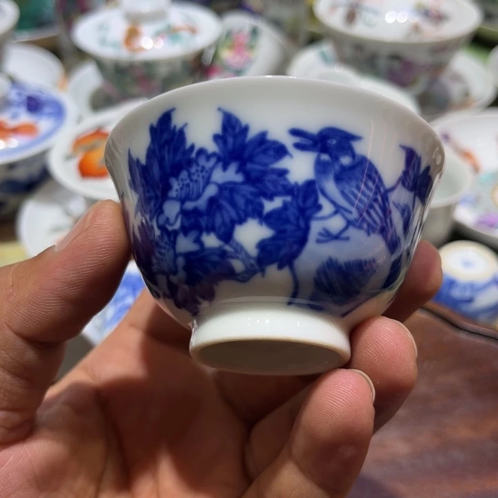 纯手绘精品盖碗杯