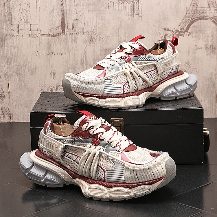 网红男士休闲时尚低帮厚底百搭老爹鞋潮鞋