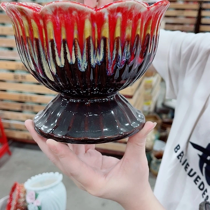 有孔，凑10元包邮陶瓷花盆发货！