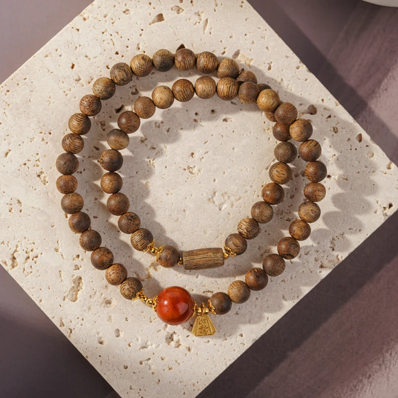 【血脉觉醒】沉香搭配925银手串（天然珠宝多样性发其一）