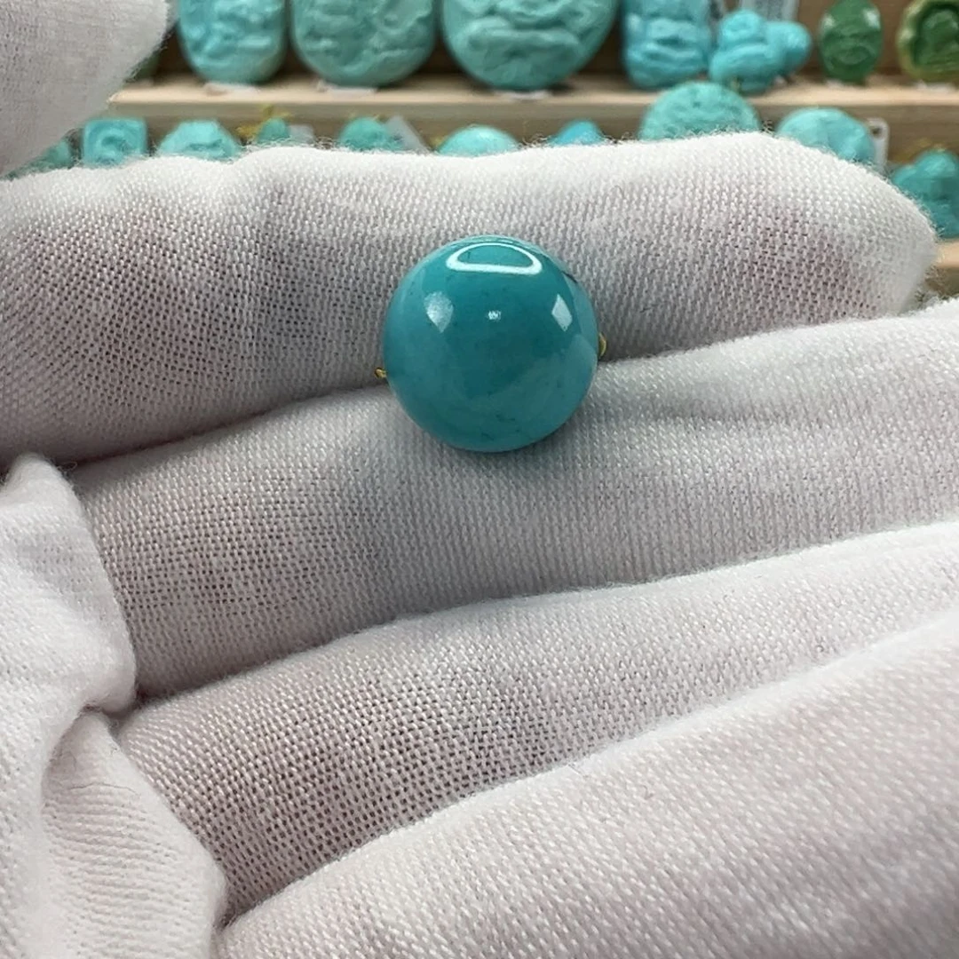 未镶嵌绿松石圆珠12.7mm